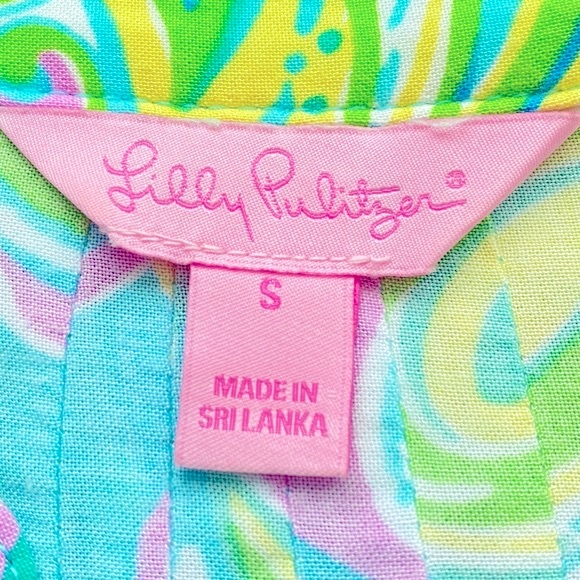 Lilly Pulitzer Shorely Blue Double Trouble Paisley Sarasota Tunic, S - Picture 8 of 12